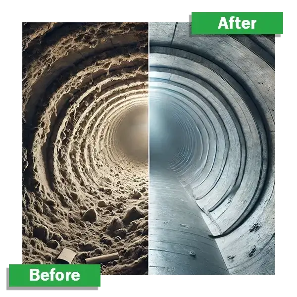 before and after Before and After air duct cleaning